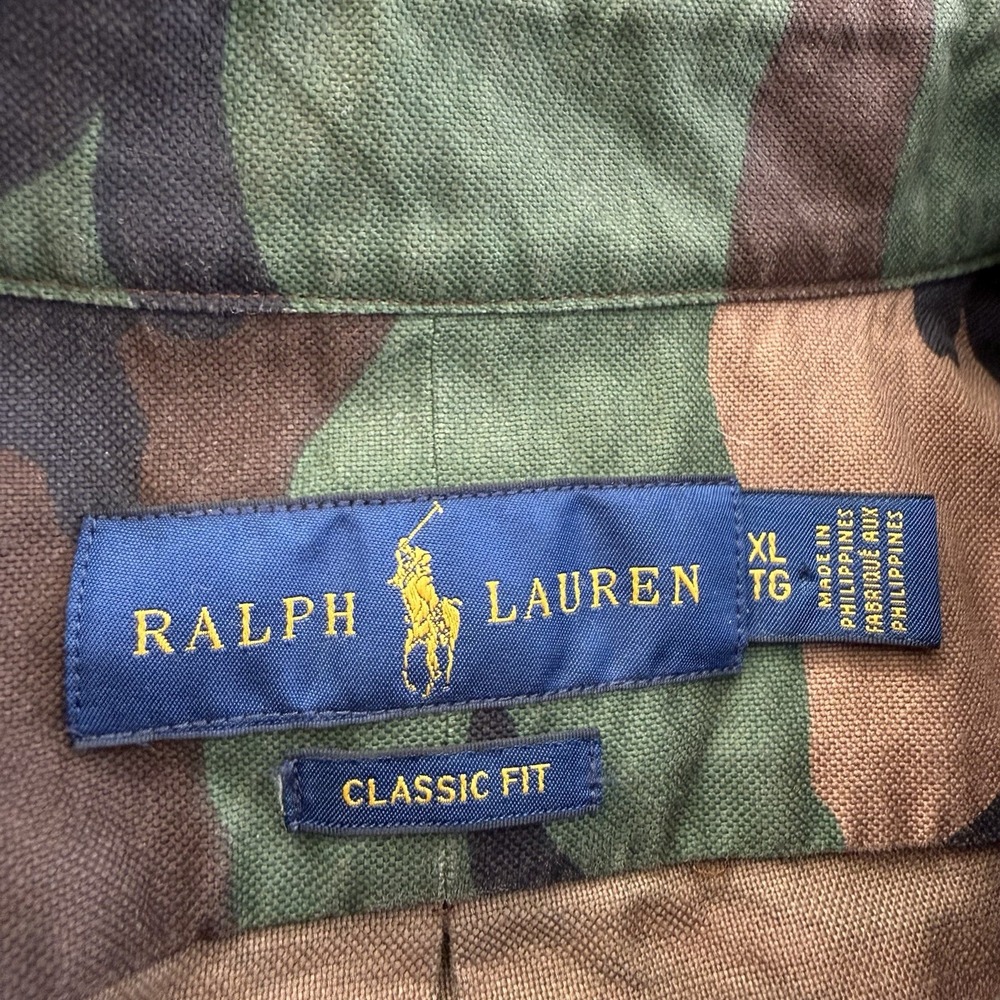 Polo Ralph Lauren Long Sleeve Classic Fit Oxford Button Down Shirt Camouflage XL - Picture 3 of 11